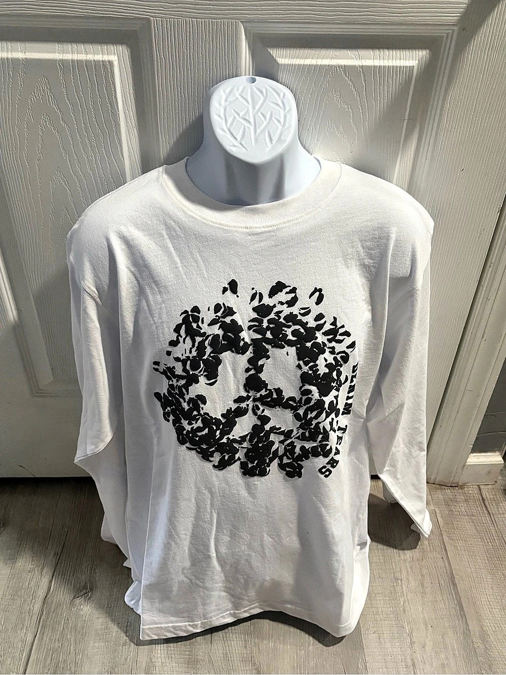 Denim Tears Peace Wreath LS Tee White Black Large- BNWT